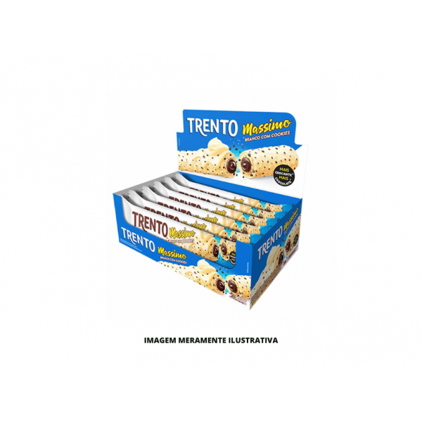 CHOCOLATE - TRENTO MASSIMO - 25g CHOC BRANCO C/ COOKIES - DP15